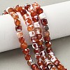 Natural Fire Crackle Agate Beads Strands G-H078-C49-6mm-01-1