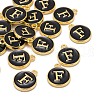 Golden Plated Alloy Charms X-ENAM-S118-02F-4