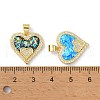 Brass Micro Pave Cubic Zirconia Pendants KK-A197-26G-3