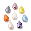 Imitation Jade Glass Pendants KK-Q777-02G-1