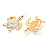 Ion Plating(IP) 304 Stainless Steel Polymer Clay Rhinestone Pendants STAS-N115-17G-2
