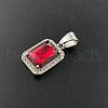 Punk Hip Hop Stainless Steel Rhinestone Pendant Necklaces FP6079-4