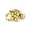 Brass Micro Pave Cubic Zirconia Charms ZIRC-F132-29G-3