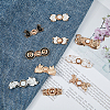 SUPERFINDINGS 10 Sets 10 Style Alloy Enamel Adjustment Waist Tightener Buckle Buttons FIND-FH0005-37-5