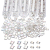  528Pcs 2 Style 2-Hole Transparent Glass Seed Beads SEED-NB0001-52-1