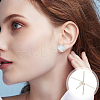 BENECREAT 925 Sterling Silver Stud Earring Findings STER-BC0002-61-6