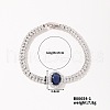 Stylish and Cute Starry Oval Brass Cubic Zirconia Bracelets for European and American Fashion BS8452-1-1