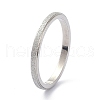 2mm Matte Plain Dome Finger Ring for Girl Women RJEW-C012-01D-P-3