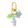 Natural Aquamarine Chips Pendant Decorations HJEW-JM03258-04-2