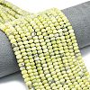 Natural Yellow Turquoise(Jasper) Beads Strands G-P575-A33-6x4mm-1