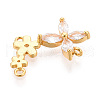 Brass Micro Pave Cubic Zirconia Chandelier Components Links KK-N263-38G-2