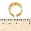 Flower 304 Stainless Stee Open Cuff Rings for Women RJEW-Q006-03E-G-3
