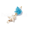 Marine Organism Glass Pendants PALLOY-MZ00700-04-4