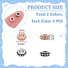 Unicraftale 8Pcs 2 Colors 304 Stainless Steel Spacer Beads STAS-UN0059-54-3
