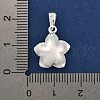 Fine Silver Flower Pendants with Bails and 999 Stamp STER-P069-02B-S-3
