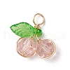 Cherry Glass Pendants PALLOY-JF03470-05-1