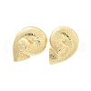 Brass Stud Earrings EJEW-Q017-06G-4