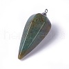 Natural Indian Agate Pointed Pendants G-E541-10E-2