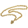Brass Micro Pave Cubic Zirconia Leopard Pendant Cable Chain Necklaces NJEW-K385-01A-02-1