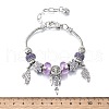 Alloy European Beads Charm Bracelets BJEW-F495-17P-3