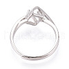 Rhodium Plated 925 Sterling Silver Solitaire Ring Settings STER-T008-16P-3