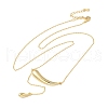 Brass Dolphin with Teardrop Pendant Necklace for Women NJEW-Q314-01G-1