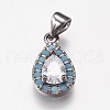 Brass Micro Pave Cubic Zirconia Pendants KK-I614-063-2
