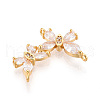 Brass Micro Pave Cubic Zirconia Chandelier Components Links KK-N263-37G-2