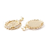 Brass Micro Pave Clear Cubic Zirconia Pendants KK-D067-21G-RS-2