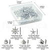 60Pcs 5 Styles Stainless Steel Charms STAS-FS0001-46-3