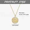 925 Sterling Silver 12 Constellation Necklace Gold Horoscope Zodiac Sign Necklace Round Astrology Pendant Necklace with Zircons Birthday Jewelry Gift for Women Men JN1089A-2