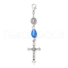 Tibetan Style Alloy Cross Pendant Decoration HJEW-JM02683-4