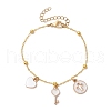 Brass Flat Oval Cable Chain Bracelets BJEW-JB11602-01-2