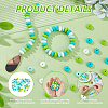 DICOSMETIC 2Bags 80Pcs Rondelle Food Grade Eco-Friendly Silicone Focal Beads SIL-DC0001-69B-4