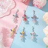 Angel Handmade Glass Beaded & Acrylic Pendants Decorations HJEW-JM03401-1