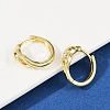Snake Brass Micro Pave Cubic Zirconia Hoop Earrings EJEW-L299-03G-2