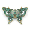 Zinc Alloy Butterfly Pendants Rhinestone Settings PALLOY-R065-011-LF-2