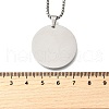 304 Stainless Steel Blank Pendant Necklaces NJEW-P329-04D-P-5