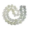 Electroplate Transparent Glass Beads Strands EGLA-N017-04C-2