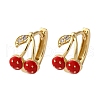 Cherry Brass Micro Pave Clear Cubic Zirconia Hoop Earrings EJEW-U062-06A-G-4