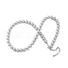8mm Shell Pearl Round Beaded Necklaces NJEW-U026-15P-4