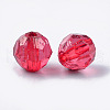 Transparent Acrylic Beads X-TACR-T004-06-2