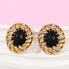 Oval 304 Stainless Steel Stud Earrings EJEW-M105-05G-3