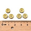 Brass Grade A Rhinestone Spacer Beads RSB038NF-04G-2