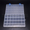 Rectangle PP Plastic Bead Storage Container CON-WH0080-80-3