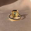 Rectangle Alloy with Rhinestone Finger Rings for Women FS-WGB46A4-03-4