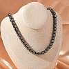 Column Synthetic Non-Magnetic Hematite Beaded Necklaces NJEW-R020-08-2
