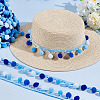 AHADERMAKER 6.5 Yards Gradient Color Polyester Pom Pom Ball Tassel Ribbons DIY-GA0006-95B-5