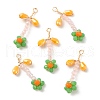 Glass Beaded Pendants GLAA-K060-02G-01-3