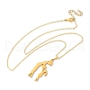 304 Stainless Steel Mom and Daughter Pendant Necklaces for Mother's Day Gift NJEW-JN05193-02-4